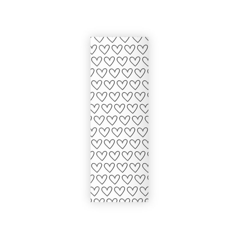 Heart Doodle Gift Wrapping Paper Rolls 1pc Wrapping Paper Etsy