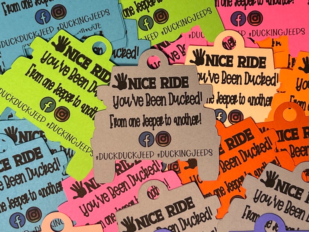 10 Assorted Ducking Theme Tags/duck Tags With Rubber Bands/get Ducked ...