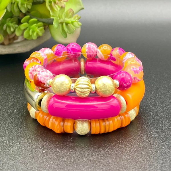 Pink & Orange Women’s Bracelet