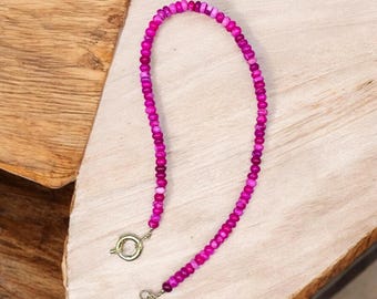 Pink Opal Beaded Necklace: 14k Gold-Filled Clasp, Custom Length