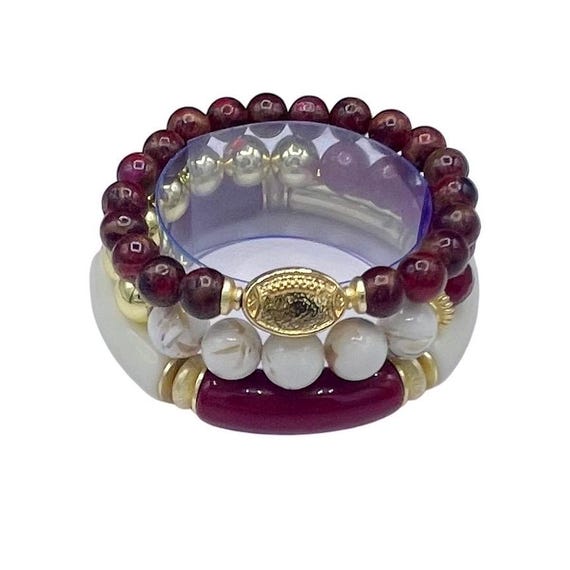Seminoles, Garnet and Gold-colored Women's beaded bracelets| Gameday bracelet set| College themed bracelets