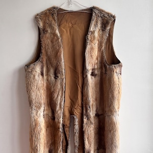 Fur coat sleeveless sales