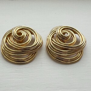 Parure De Bijoux Vintage ORENA Années 80 - Boucles D'oreilles & Broche - Doré