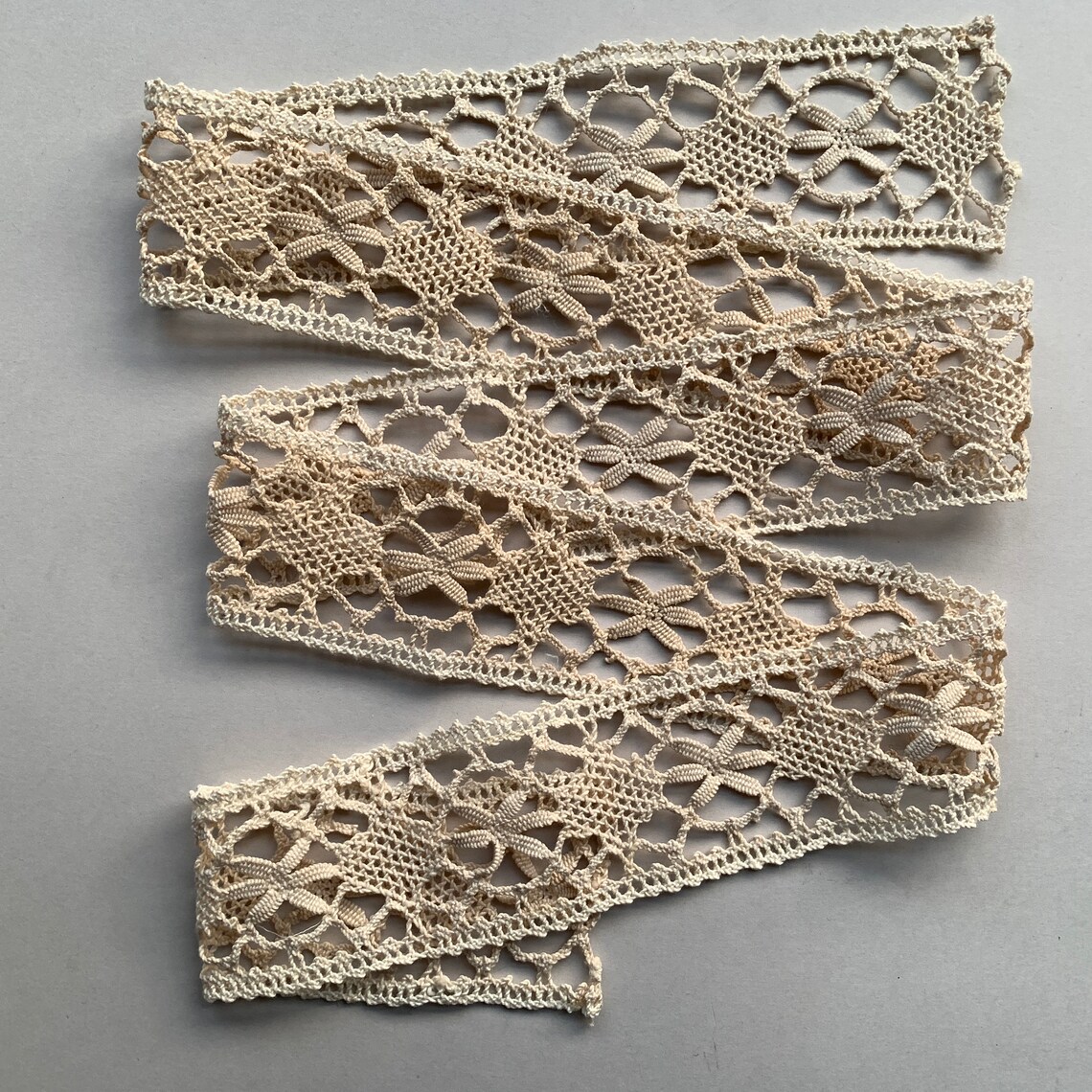 1920s 1930s Antique Crochet Lace Edge Trim and Collar, Art Deco Flapper ...