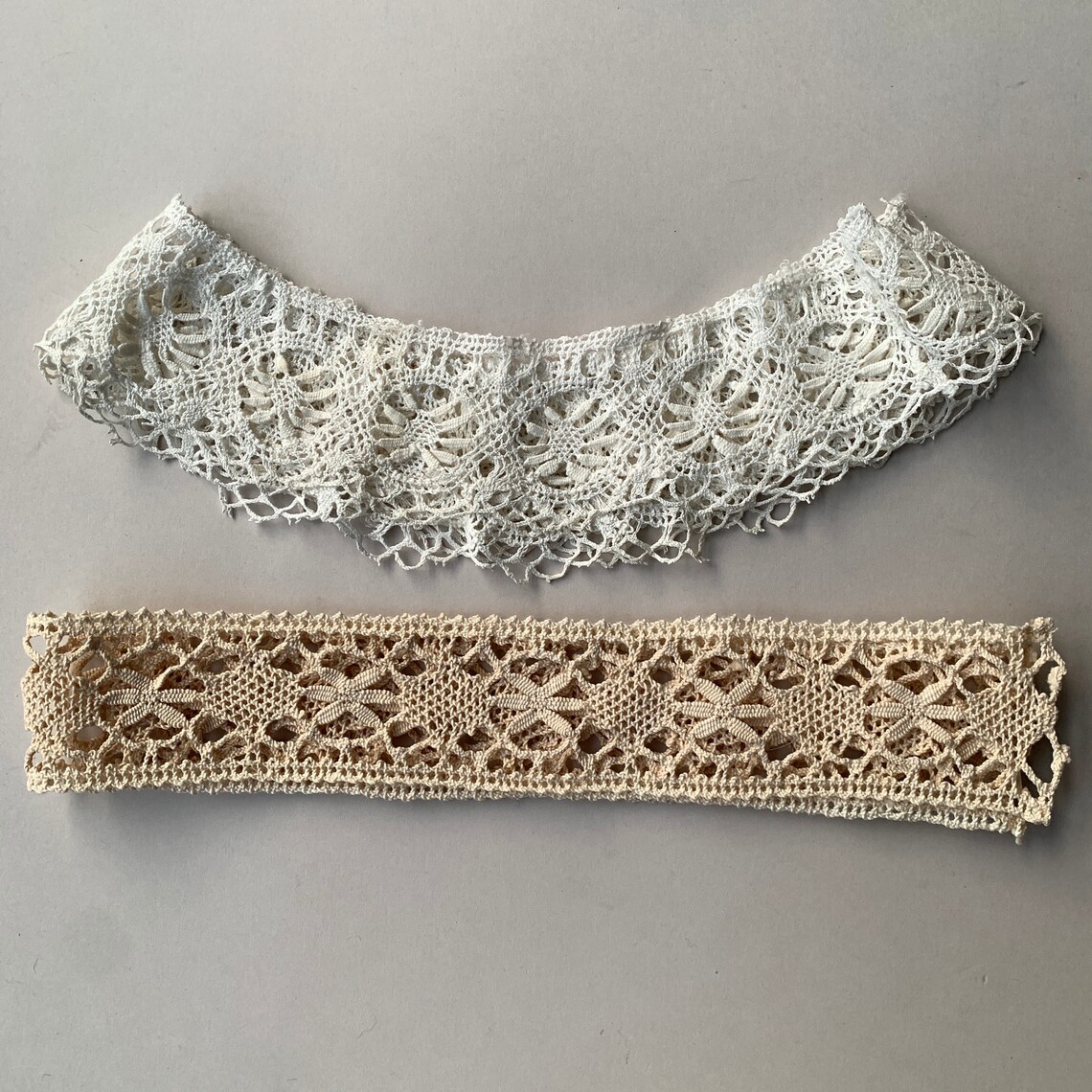 1920s 1930s Antique Crochet Lace Edge Trim and Collar, Art Deco Flapper ...