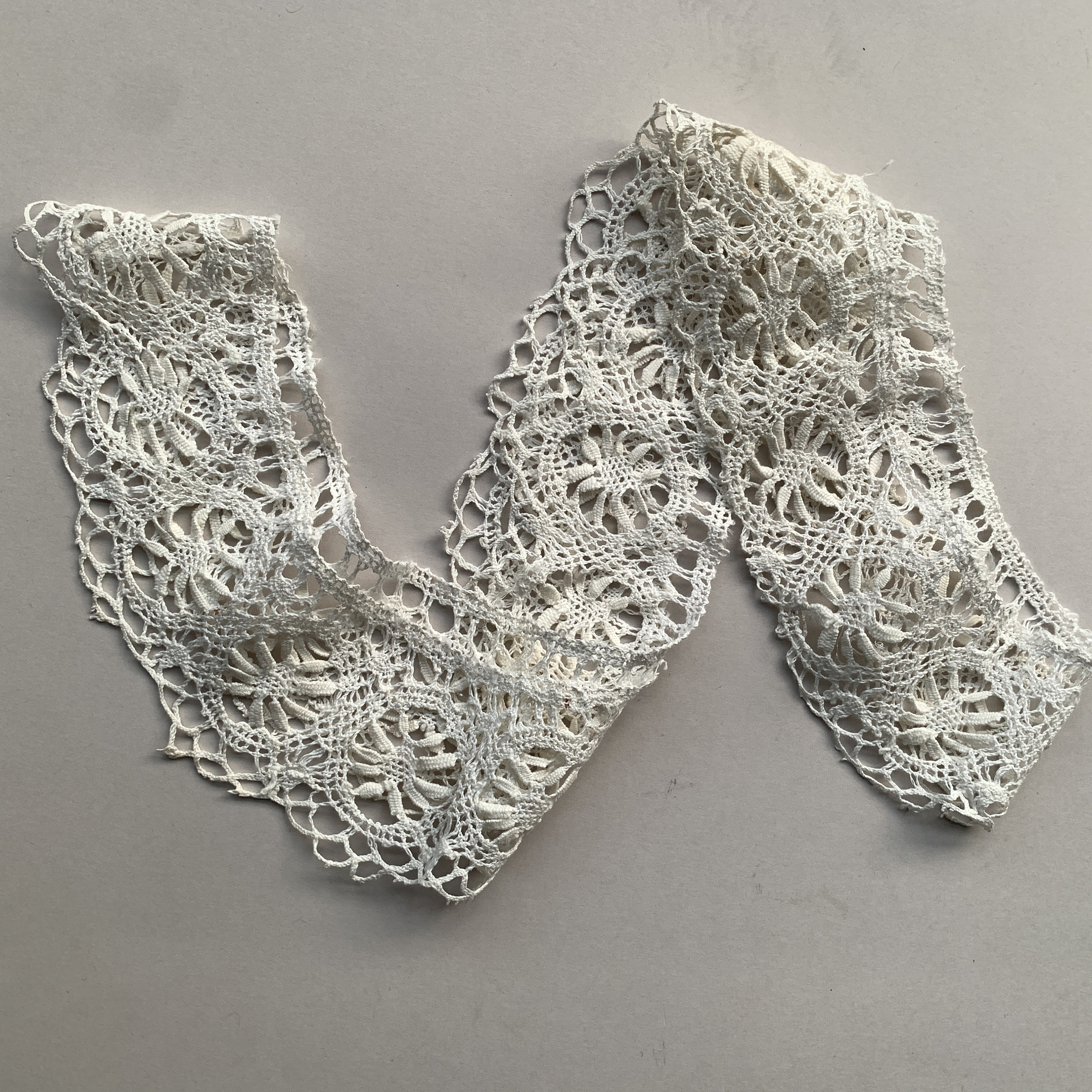 1920s 1930s Antique Crochet Lace Edge Trim and Collar, Art Deco Flapper ...