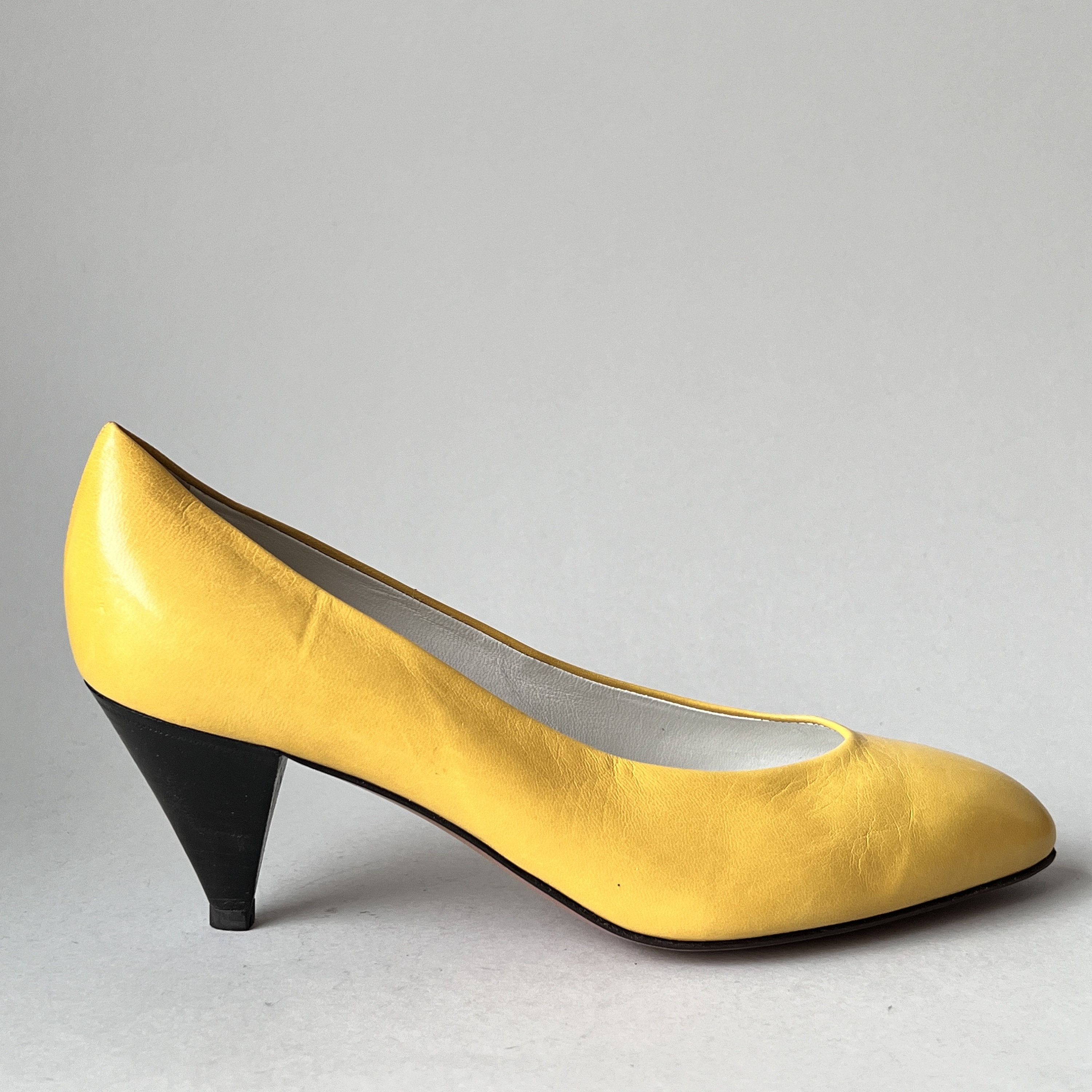 Mustard kitten heel shoes hot sale