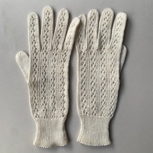 Antique Off White Cream Bridal 1920s 30s Hand Gloves Gloves, Vintage Lace Gloves