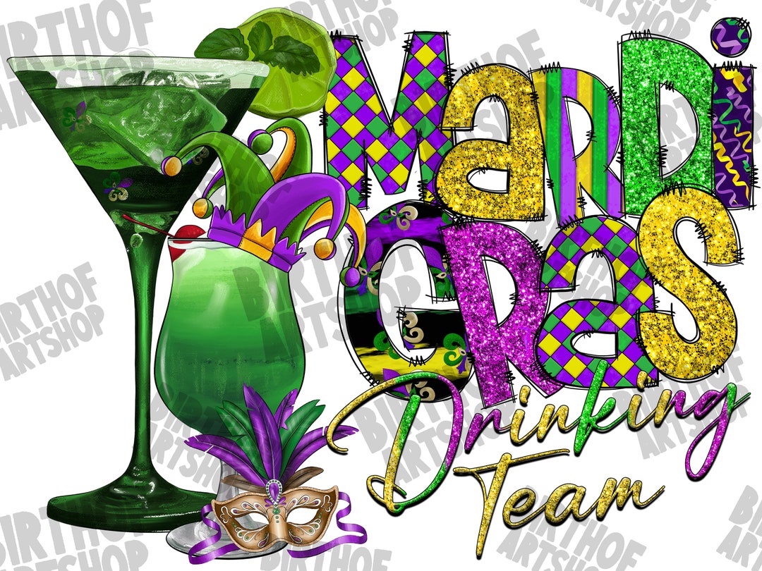 mardi gras drinking glasses
