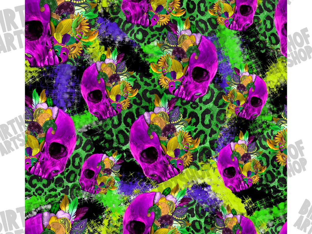 mardi gras skull