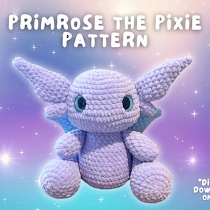 Primrose the Pixie Crochet Pattern, Cute Pixie Crochet Pattern for Amigurumi, PDF Digital Download, DIY Crochet Pixie