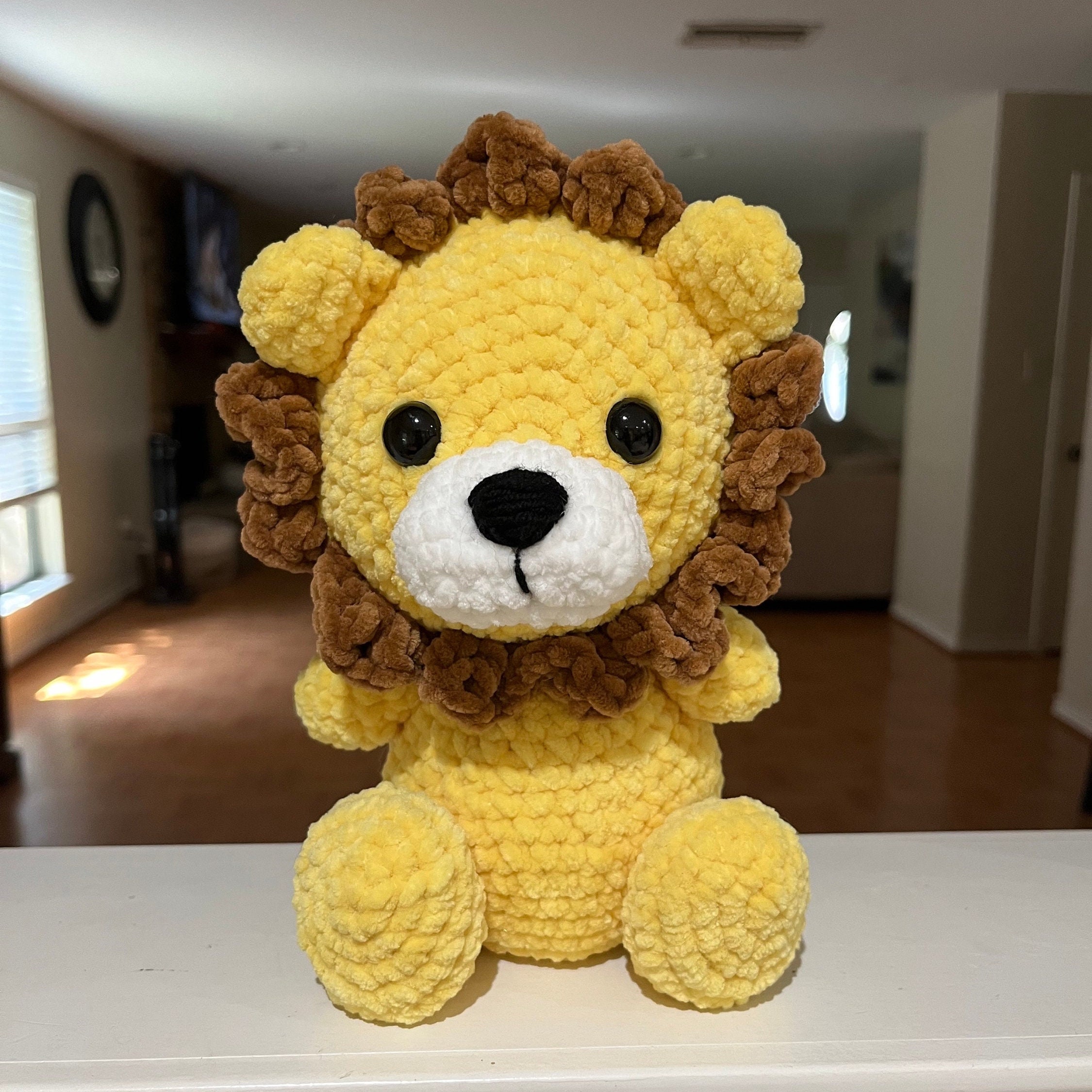 レニー・ザ・ライオンのかぎ針編みパターン、あみぐるみのPDFデジタル