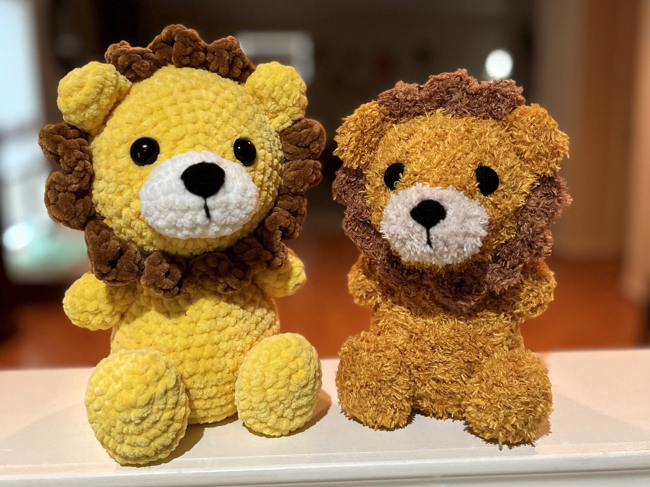 レニー・ザ・ライオンのかぎ針編みパターン、あみぐるみのPDFデジタル