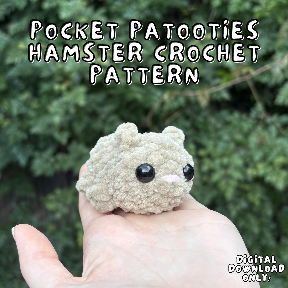 24 Hamster Crochet Patterns for Adorable Gifts, Desk Decor, and Tiny Plushie Fun 10 Pocket Patooties Hamster Crochet