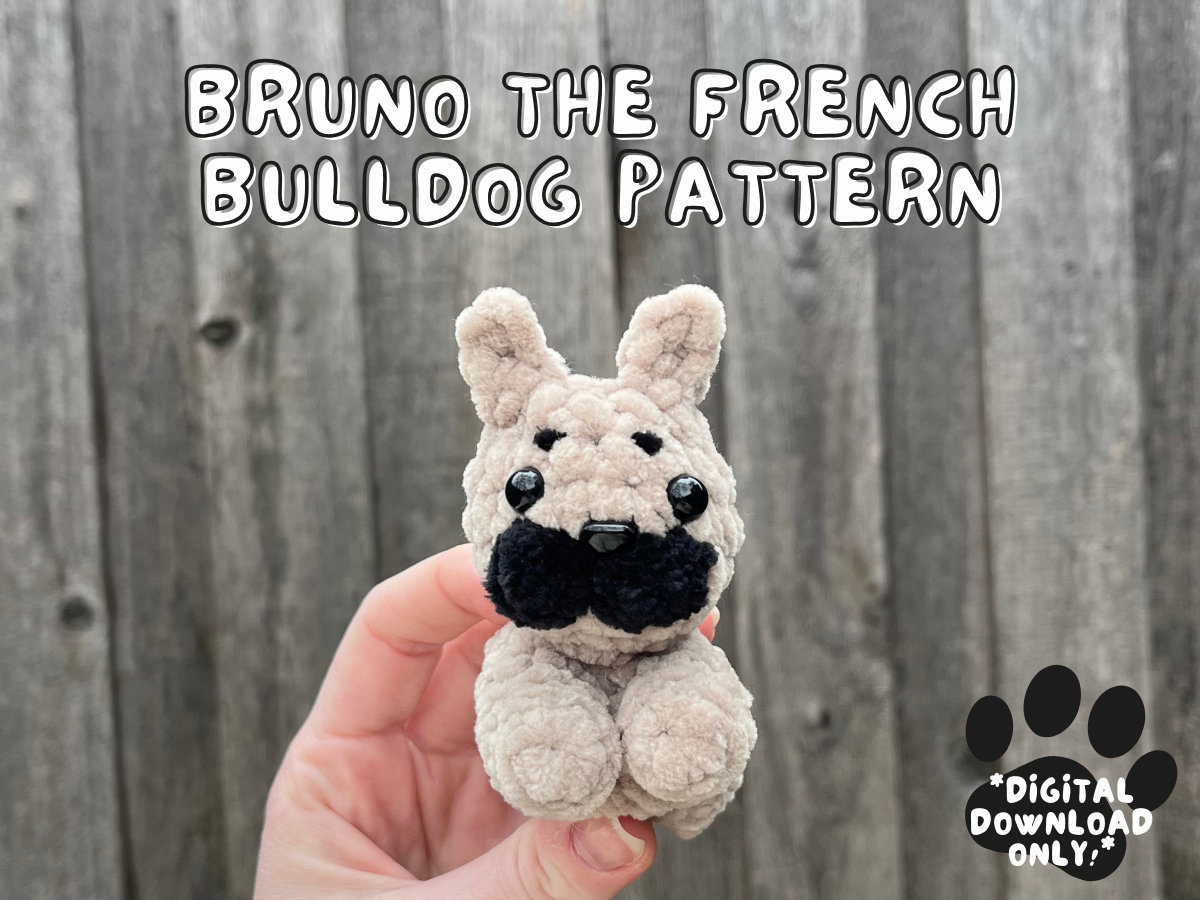 38 French Bulldog Crochet Patterns for Adorable Amigurumi Dogs 20 Bruno the French Bulldog Crochet