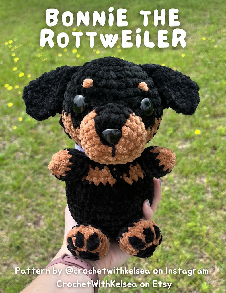 Bonnie the Rottweiler Crochet Pattern, Custom Dog Pattern, Crochet ...