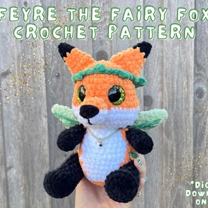 Feyre the Fairy Fox Crochet Pattern, PDF Digital Download for Amigurumi, Fox Crochet Pattern, Crochet Mythical Fox, Unique Crochet Pattern