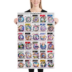 Marcas de lápices de colores colorólogos Póster