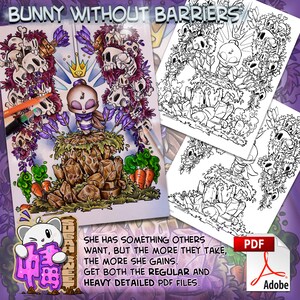 Bunny Without Barriers Coloring Pages - Instant Download PDF file