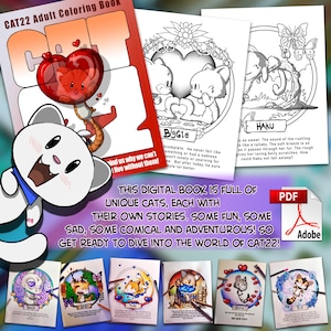 Libro para colorear para adultos Cat22
