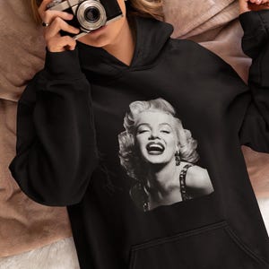 Chic Marilyn Monroe Hoodie Vintage Hollywood Style Women Classic Movie Star Marilyn Monroe Casual Pullover - 16 colors!
