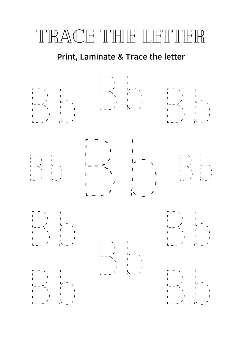Printable Alphabet Tracing Sheets Handwriting Practice for Etsy