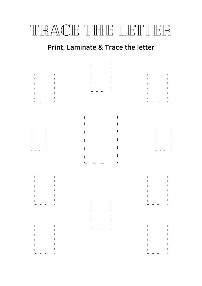Printable Alphabet Tracing Sheets Handwriting Practice for Etsy