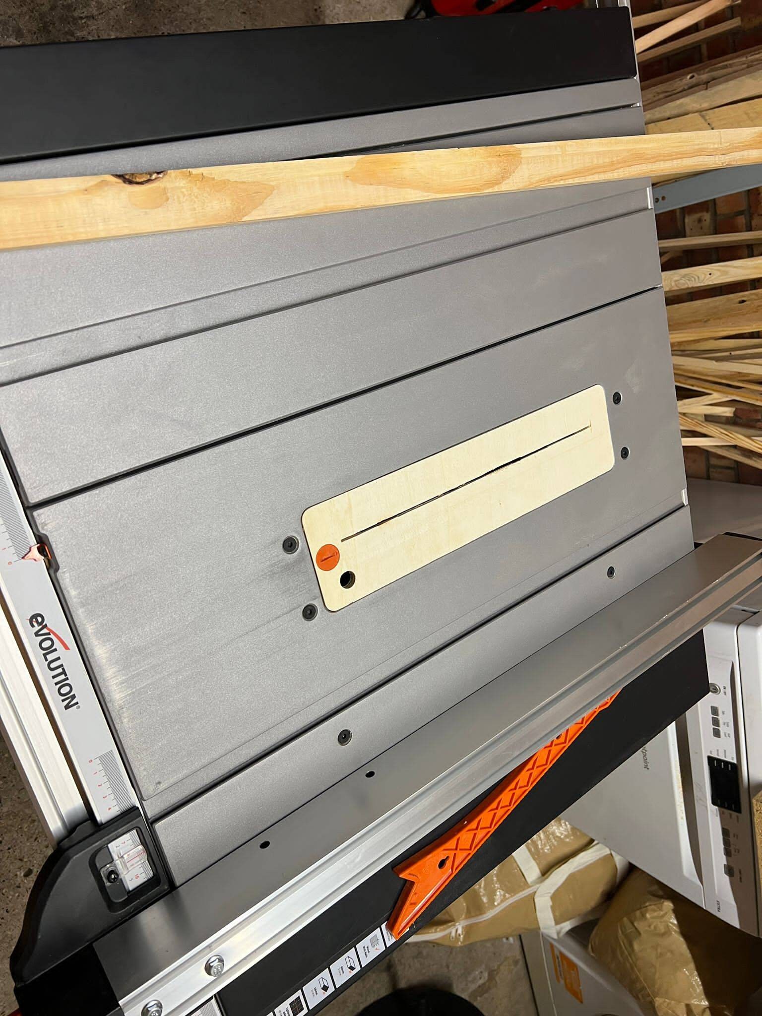Wood Zero Clearance Plate Table Saw Evolution Rage 5 S Etsy UK