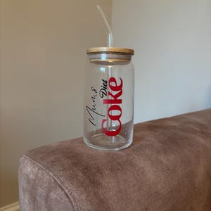 Copo personalizado inspirado na Coca-Cola | Coca-Cola Diet, Coca-Cola Zero, Copo de Coca-Cola | Copo de refrigerante com nome personalizado