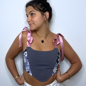 Patch-Work Up-cycled Corset