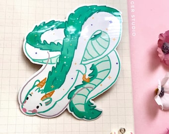 Cute Haku Dragon Sticker | Haku Sticker | Studio Ghibli Sticker | Ghibli fanart sticker | Decor Studio Ghibli | Cute Spirited Away sticker