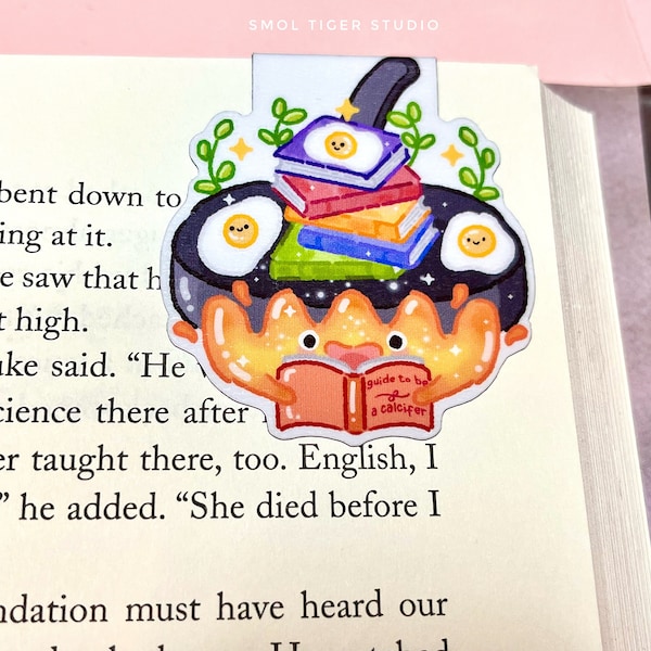 Cute Calcifer Magnetic Bookmark | Kawaii Studio Ghibli Bookmark | Magnetic Book Clip Howl's Moving Castle Book Mark | Cute Fire Bookmark