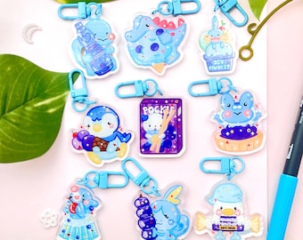 Water Starter Pocket Monster acrylic keychain | cute acrylic keychain | Anime keychain Kawaii monster keychain | pocket monster phone charm