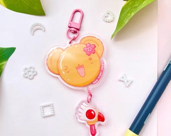 Cute Cardcaptor Sakura Keychain | Kero keychain | Kawaii Acrylic keychain Anime | Acrylic Kero-chan keychain | Anime card captor keychain