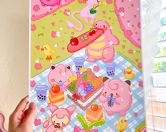 Pocket Monster Art print | Pocket Monster Art | Cute Anime Art | Kawaii anime art decoration | High quality art print Japanese anime fanart