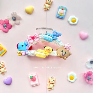 Süßer BT21 Merch | Niedliche Haarkralle | Dekoden Haarkralle Accessoire | Dekoden Zubehör | BTS Merch Anhänger | Haarschmuck | BTS Haarspange