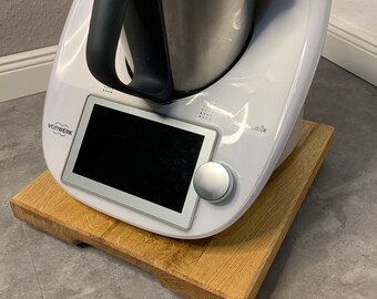 Gleitbrett aus Eiche Massivholz Rollbrett passend für Thermomix® TM6, TM5, TM31 und andere Küchengeräte