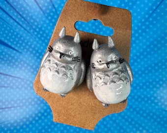 Pendientes de Totoro impresos en 3D – Joyería de anime de Studio Ghibli