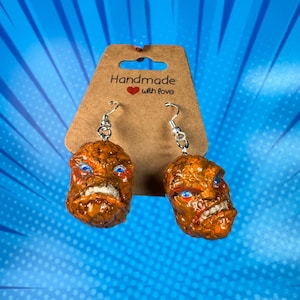 Marvel&#39;s Fantastic Four THE THING 3D Printed Earrings