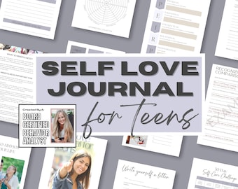 Teen Self-Love Journal | Digital Mental Health Workbook for Teens | Build Confidence Self-Esteem with Positive Thinking | Teenage Self Care