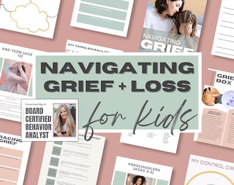 Kummer & Verlust Arbeitsbuch für Kinder | Trauerheilung Aktivitäten Emotional Support Guide | Trauer Journal | Trauergeschenk Kind