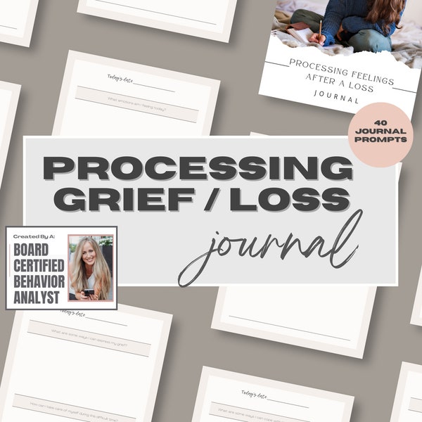 Coping with Grief Journal, Bereavement Journal, Printable Healing Journal, Grief Recovery, Emotional Healing after Loss of a Loved One