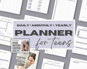 Student Planner Teen Planner Printable Monthly Planner Study Simple Printable Planner ADHD Daily Planner Teenage Organization Printable