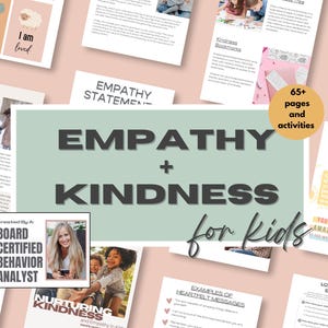 Empathie en vriendelijkheid voor kinderen Afdrukbare werkbladen voor kinderen Kinderboek Werkblad kind Homeschool Kindness Card Therapie-werkblad voor kind