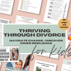 Divorce Workbook for Kids: Emotional Support, Coping Skills (PDF)