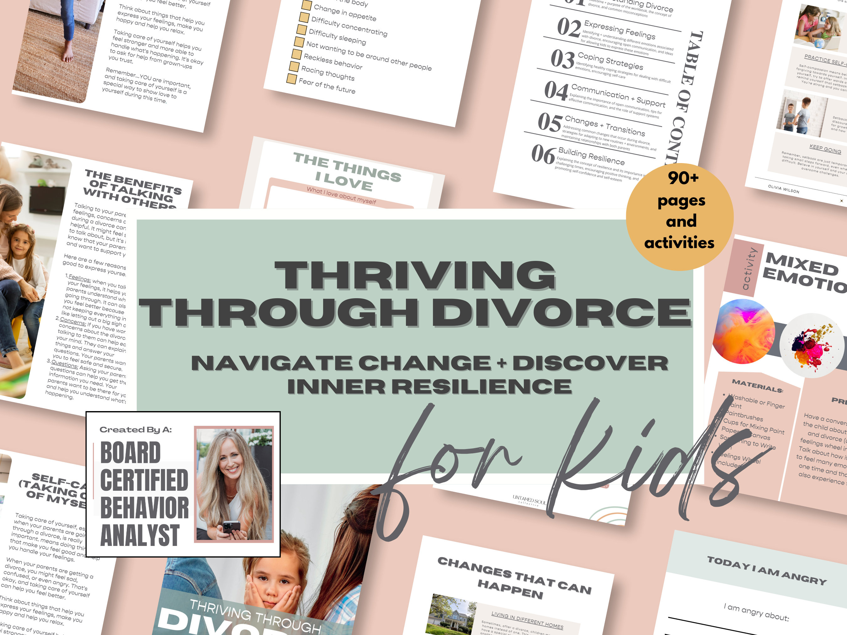 Divorce Workbook for Kids: Emotional Support, Coping Skills (PDF)