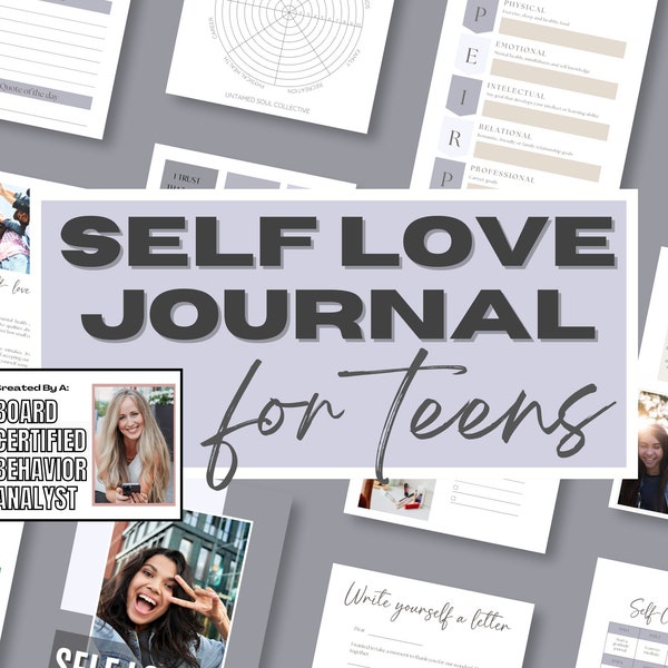 Teen Self Love Journal Teenage Girl Gift Self Image Self Esteem Teenager Mental Health Journal Digital Therapy Worksheet Teen Inner Critic