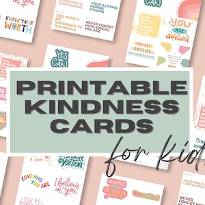 Afdrukbare vriendelijkheidsbevestigingskaart voor kind Dankbaarheidsactiviteit Behandel mensen met vriendelijkheid Dankbaarheid Willekeurige handeling Vriendelijkheid aanleren