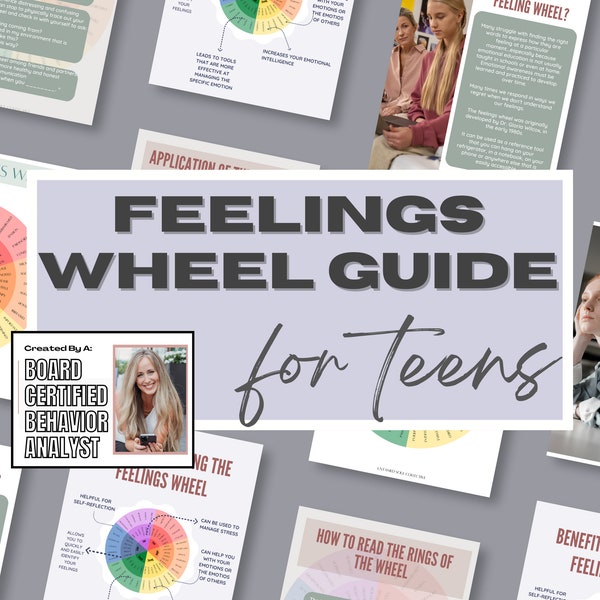 Feelings Kid Feeling Wheel Download Feelings Chart Emotions Child Therapy Teen Worksheet Mental Health Printable Therapist Resource