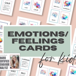 Printable Emotion Cards for Kids | Feelings Flashcards for Emotional Regulation | Zones of Regulation & Coping Skills for Kids